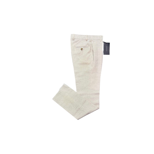 Mavezzano Boys' Linen Blend Natural Dress Pants