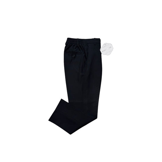 Black Modern-Fit Boys Dress Pants w/ Comfort Elastic Waist