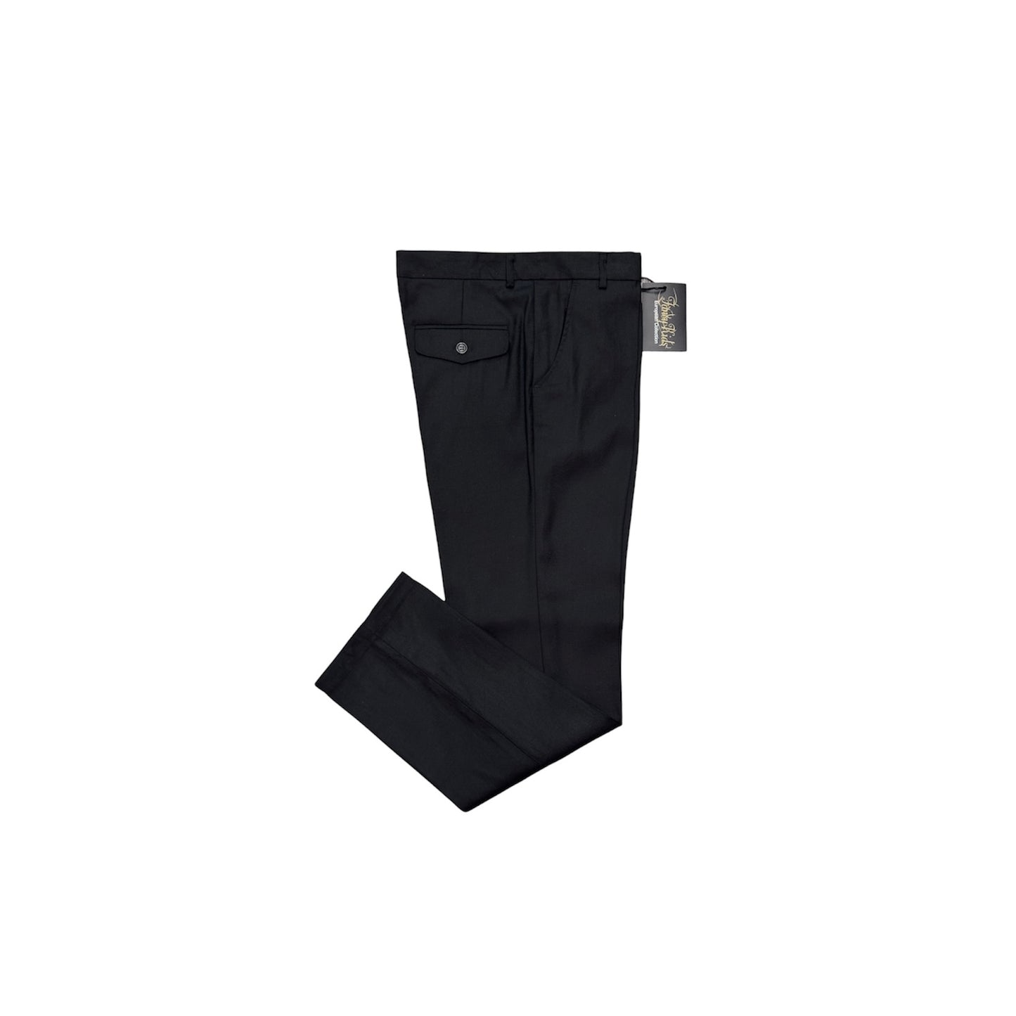 Fancy Kids Regular Fit Boys Black Dress Pants