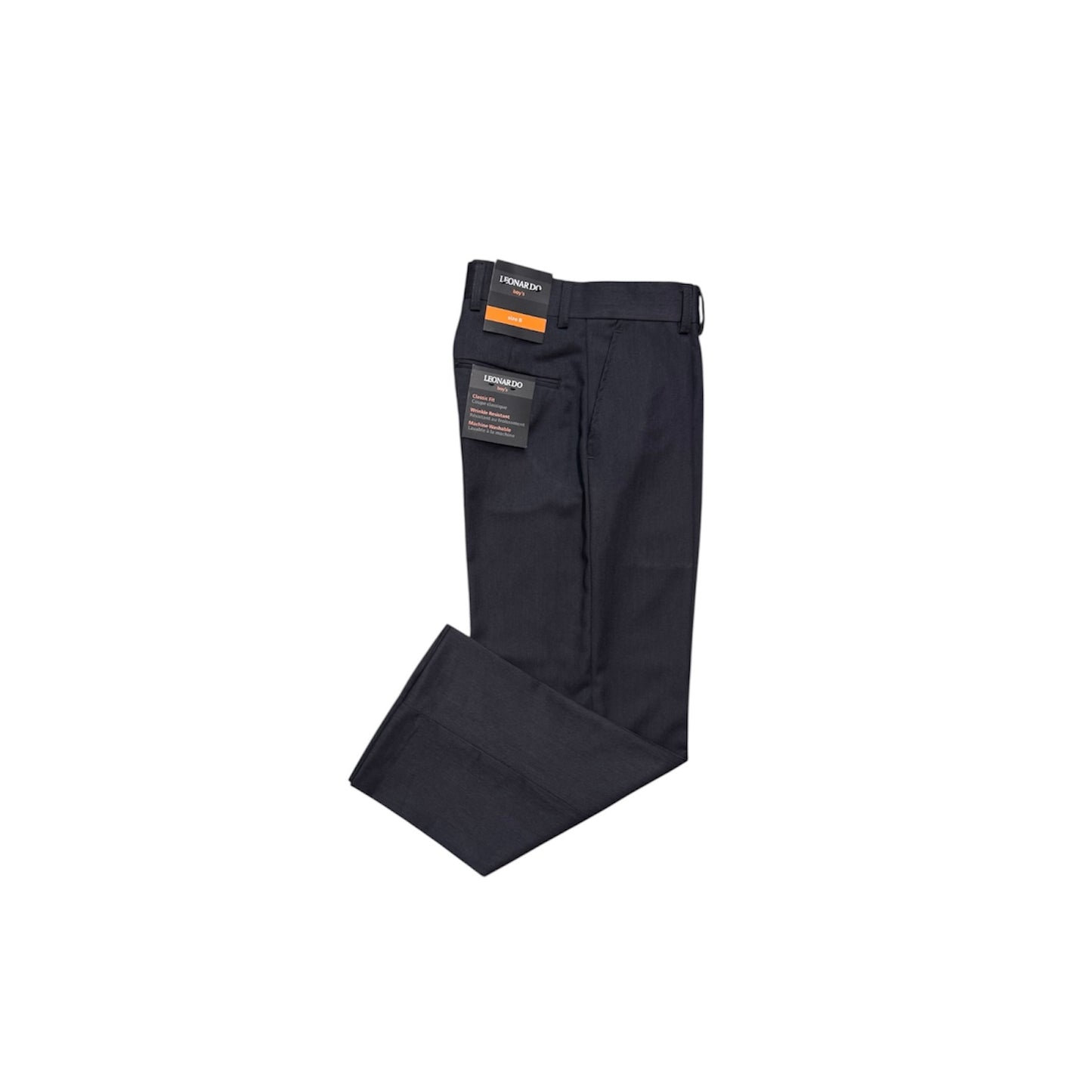 Leonardo Classic Fit Boys Charcoal Dress Pants