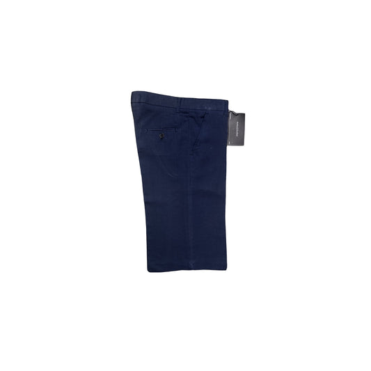 Mavezzano Boys Navy Pleated Linen Dress Shorts