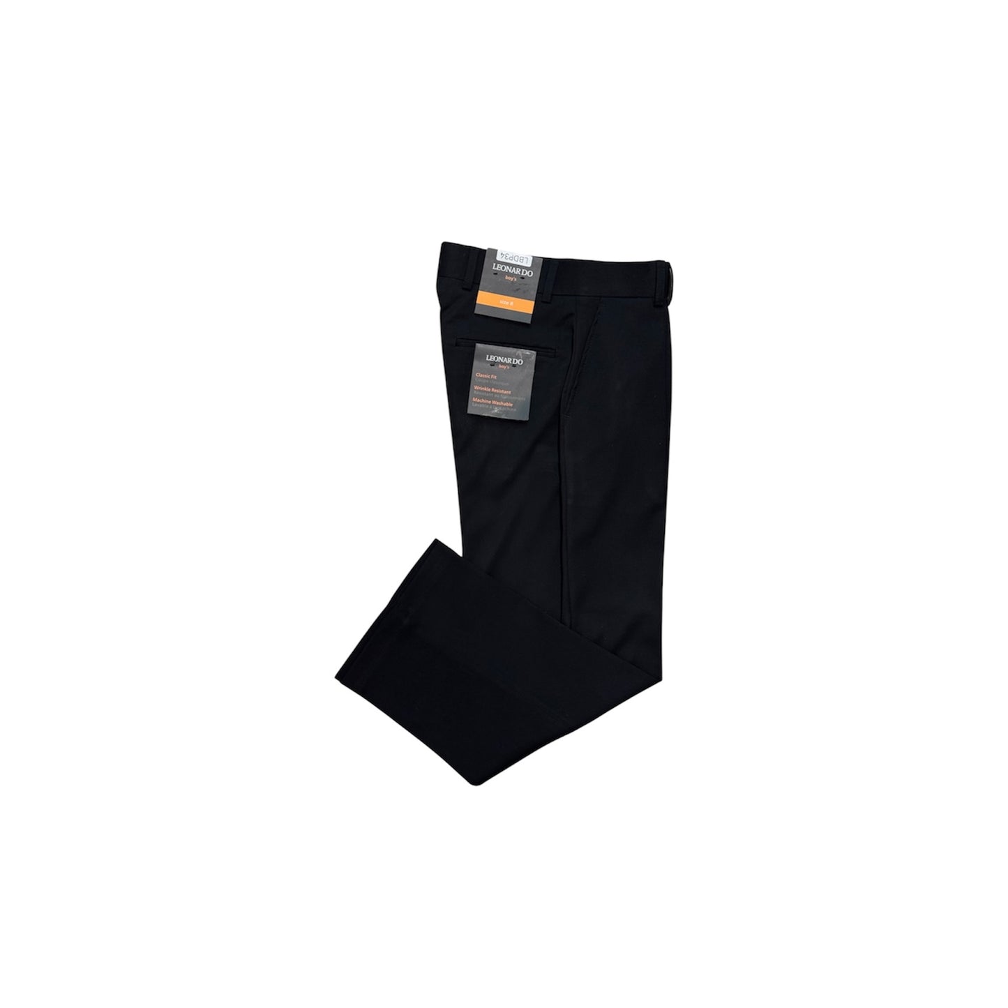 Leonardo Classic Fit Boys Black Dress Pants