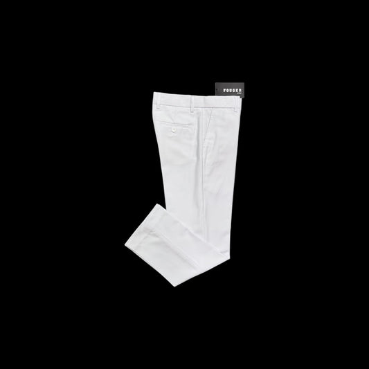 Fouger U.S.A. Slim Fit Adjustable Boys’ White Dress Pants