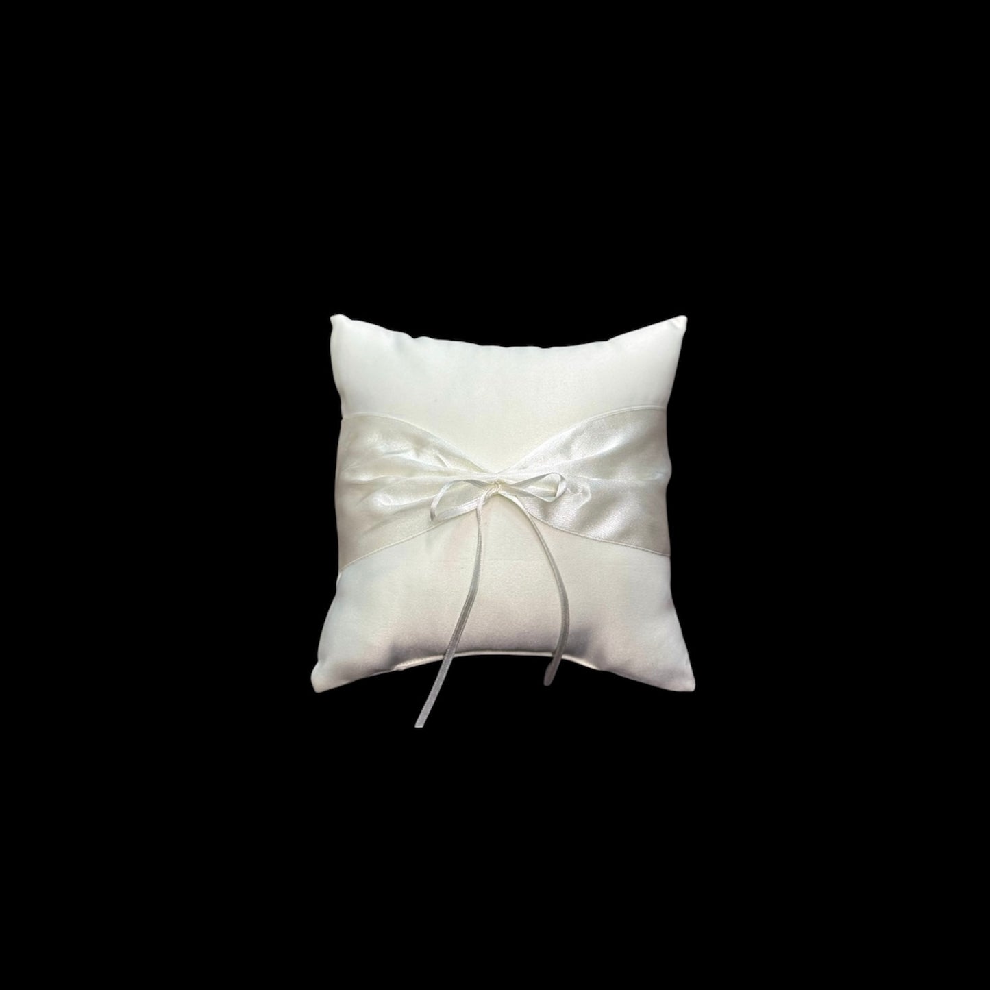 Victoria Lynn Elegant Silk Wedding Ring Bearer Ivory Pillow