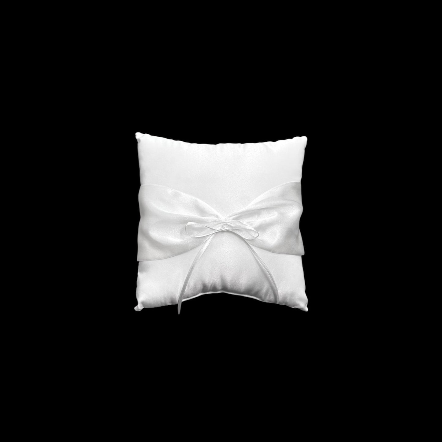 Victoria Lynn Elegant Silk Wedding Ring Bearer White Pillow