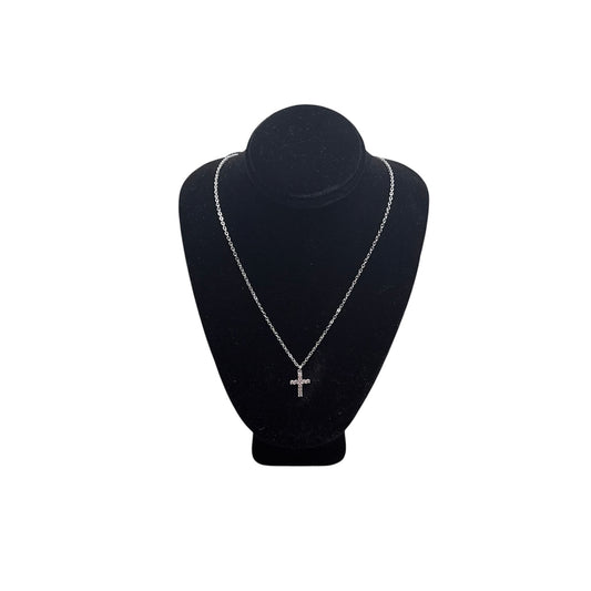 Rhinestone Cubic Zirconia Cross Pendant Necklace