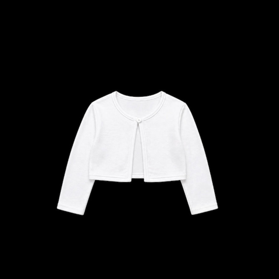 Kids Dream Long Sleeve Classic White Bolero Cardigan