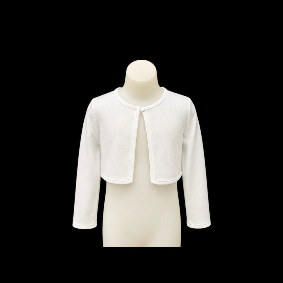 Kids Dream Long Sleeve Classic White Bolero Cardigan