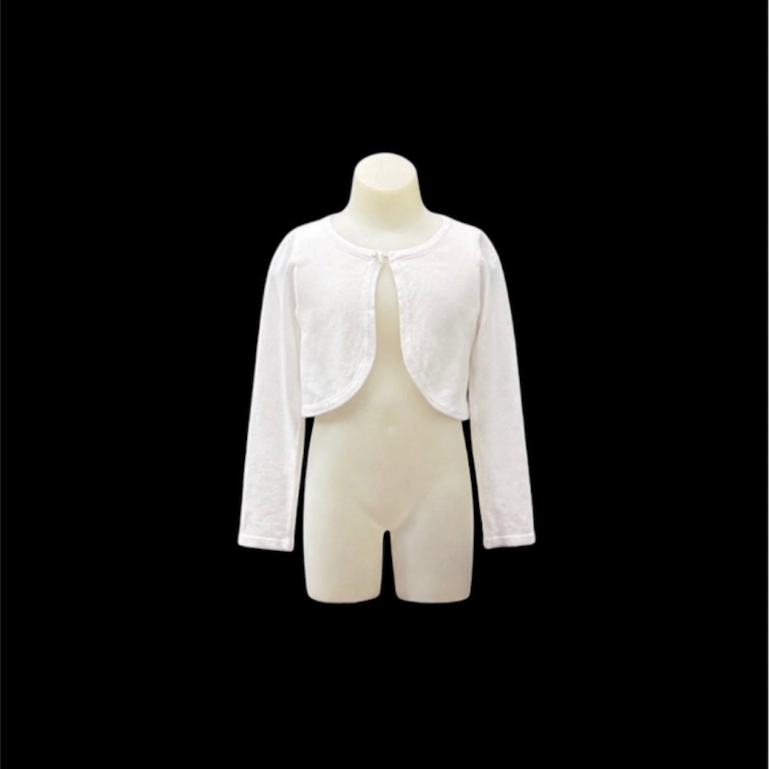 Fancy Kids Classic Long Sleeve Bolero Cardigan with Pearl Button Closure