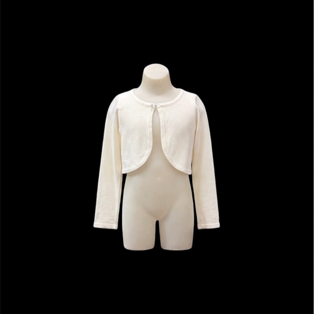 Fancy Kids Classic Long Sleeve Bolero Cardigan with Pearl Button Closure