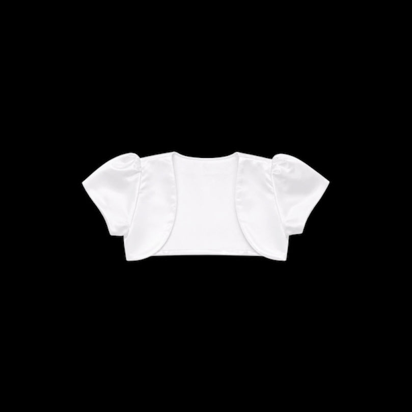 Fancy Kids Short Sleeve Satin Bolero