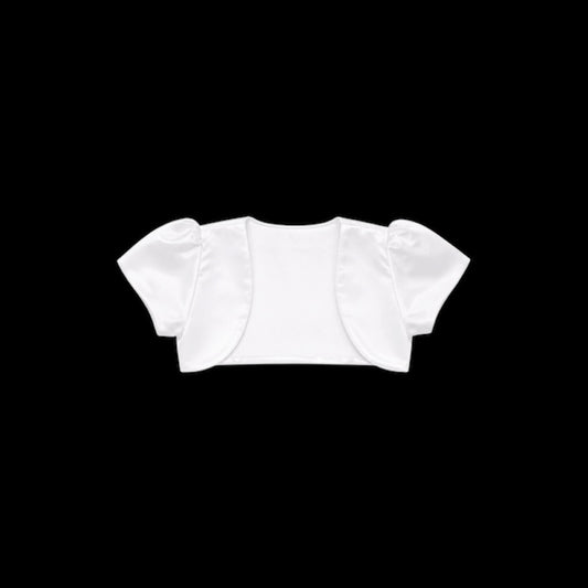 Fancy Kids Short Sleeve Satin Bolero