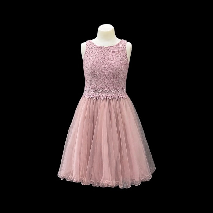 Jr. Grad Short Lace Mauve Dress (M)