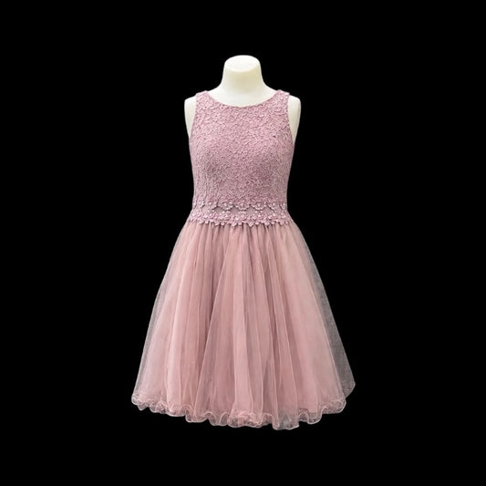 Jr. Grad Short Lace Mauve Dress (M)