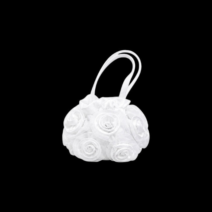 Girls Rosette Floral Handbag