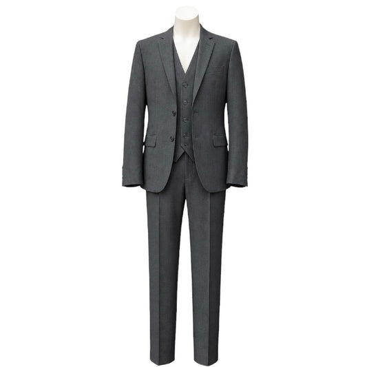 Fouger U.S.A. Boys Charcoal Slim Fit 3-Piece Suit