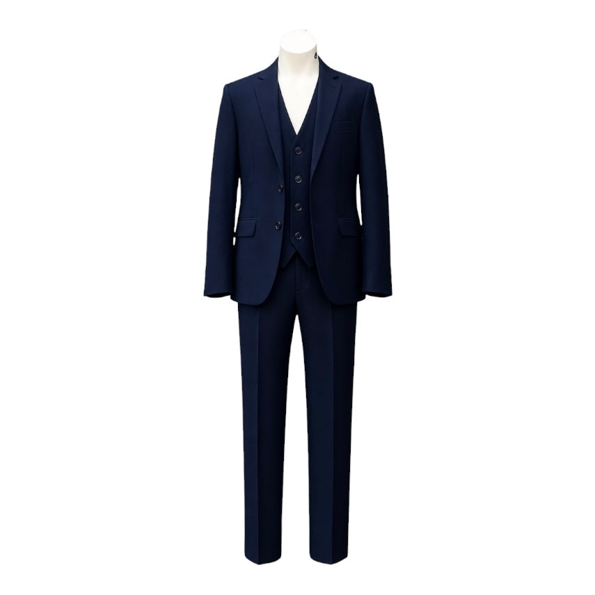 Fouger U.S.A. Boys Navy Slim Fit 3-Piece Suit