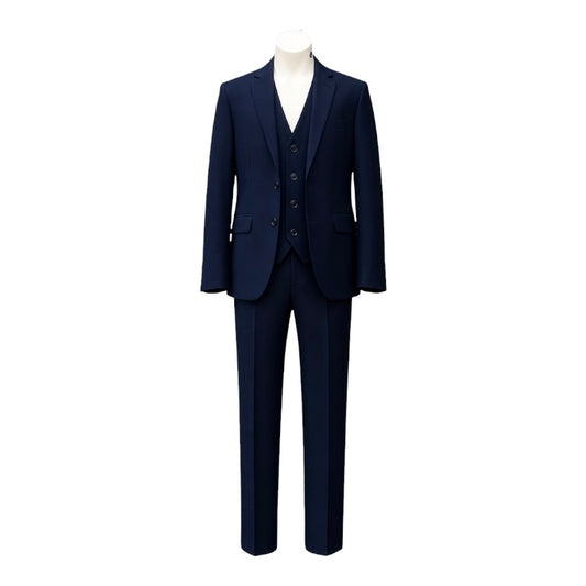 Fouger U.S.A. Boys Navy Slim Fit 3-Piece Suit