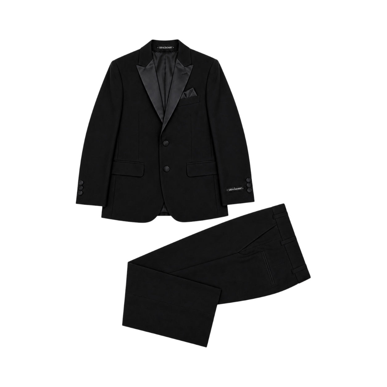 Leo & Zachary Black Slim Fit 2-Piece Tuxedo