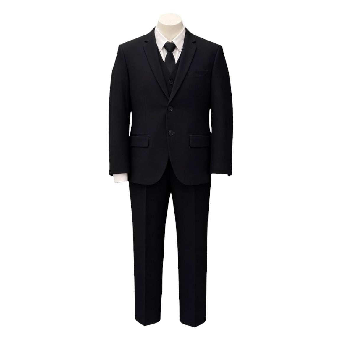 Cole & Mavezzano Husky Fit Boys 5-Piece Black Suit