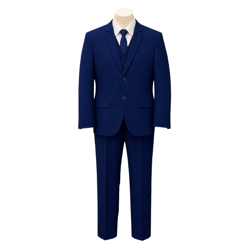 Cole & Mavezzano Husky Fit Boys 5-Piece Navy Suit