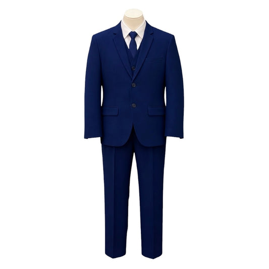 Cole & Mavezzano Husky Fit Boys 5-Piece Navy Suit