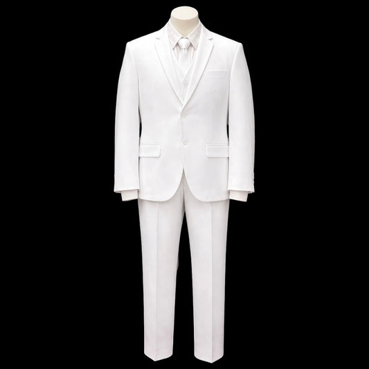 Cole & Mavezzano Husky Fit Boys 5-Piece White Suit