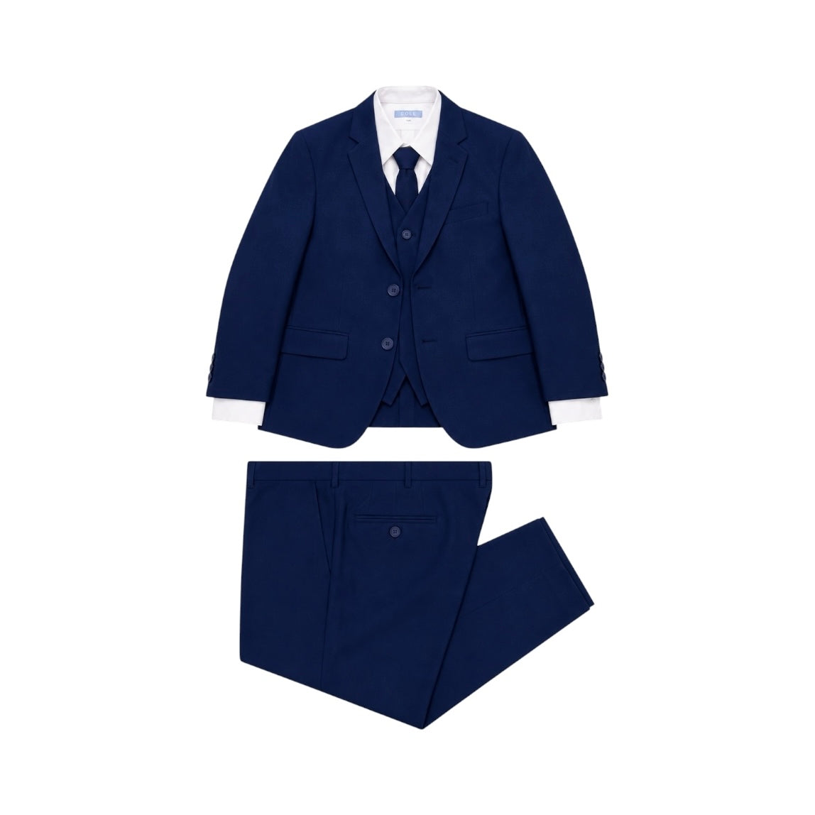 Cole & Mavezzano Husky Fit Boys 5-Piece Navy Suit