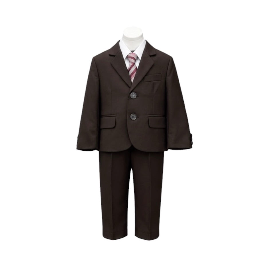 Fancy Kids 5-Piece Chocolate Brown Baby Suit