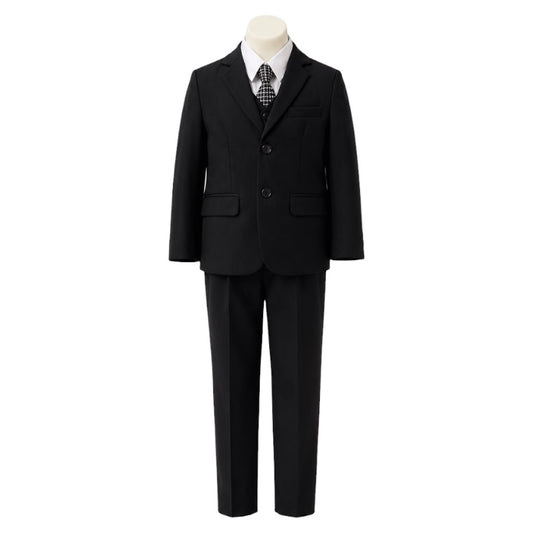 Inspire Boys Classic Fit 5-Piece Black Suit