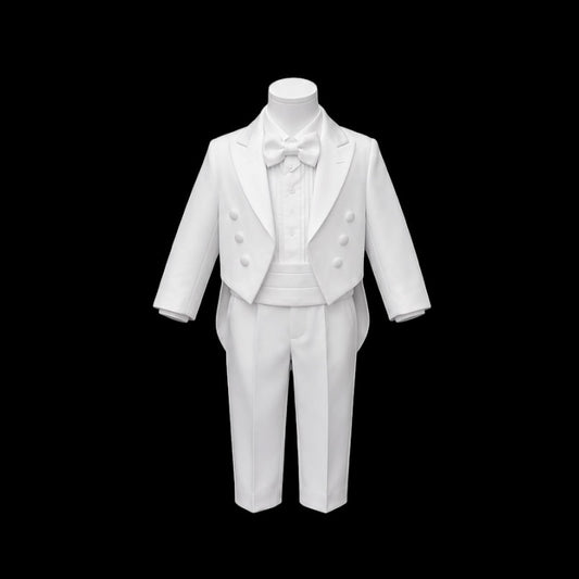 White Baby Tuxedo w/ Tail (18-24 months)