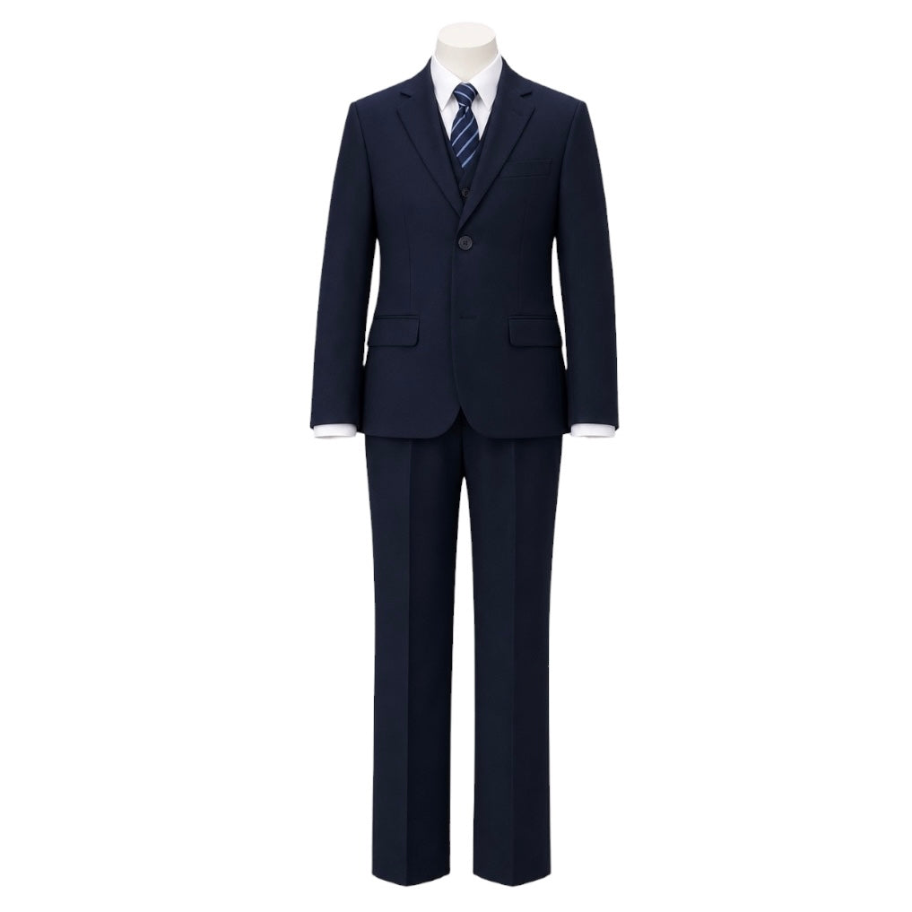 Fancy Kids Modern Fit 5-Piece Navy Suit