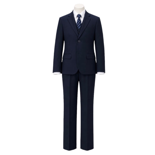 Fancy Kids Modern Fit 5-Piece Navy Suit