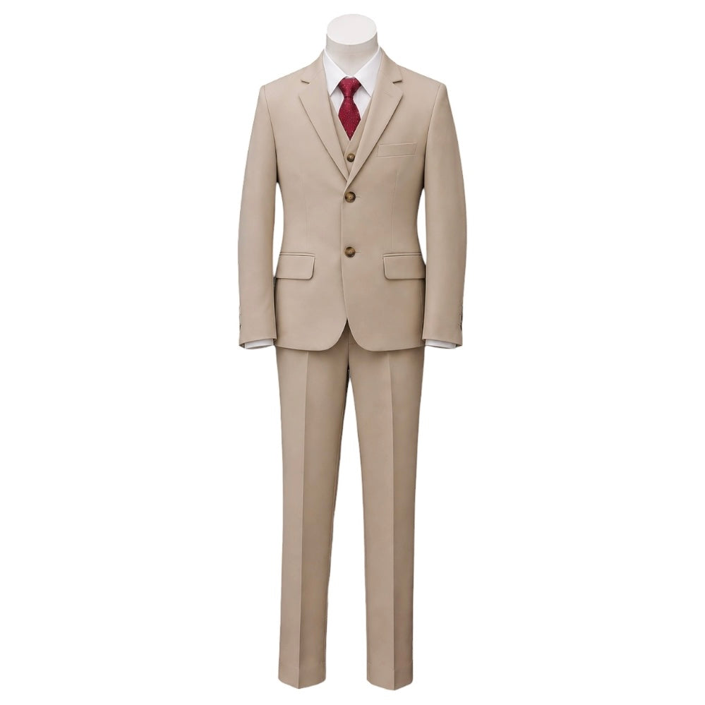 Mini World Classic Fit 5-Piece Beige Suit (Size 6)