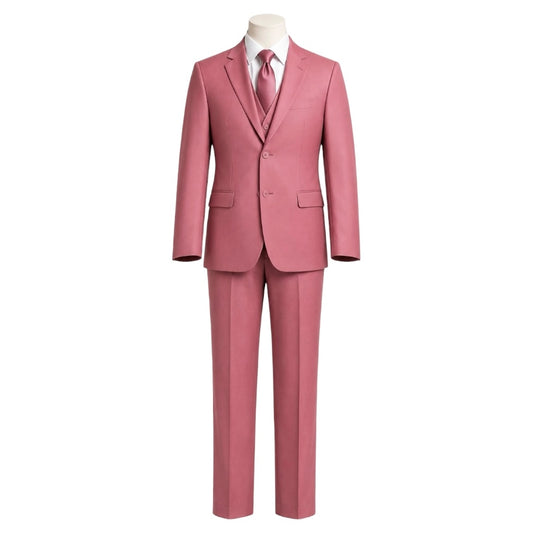 B&G Italy x Mavezzano Dusty Rose Slim Fit 5-Piece Stretch Suit