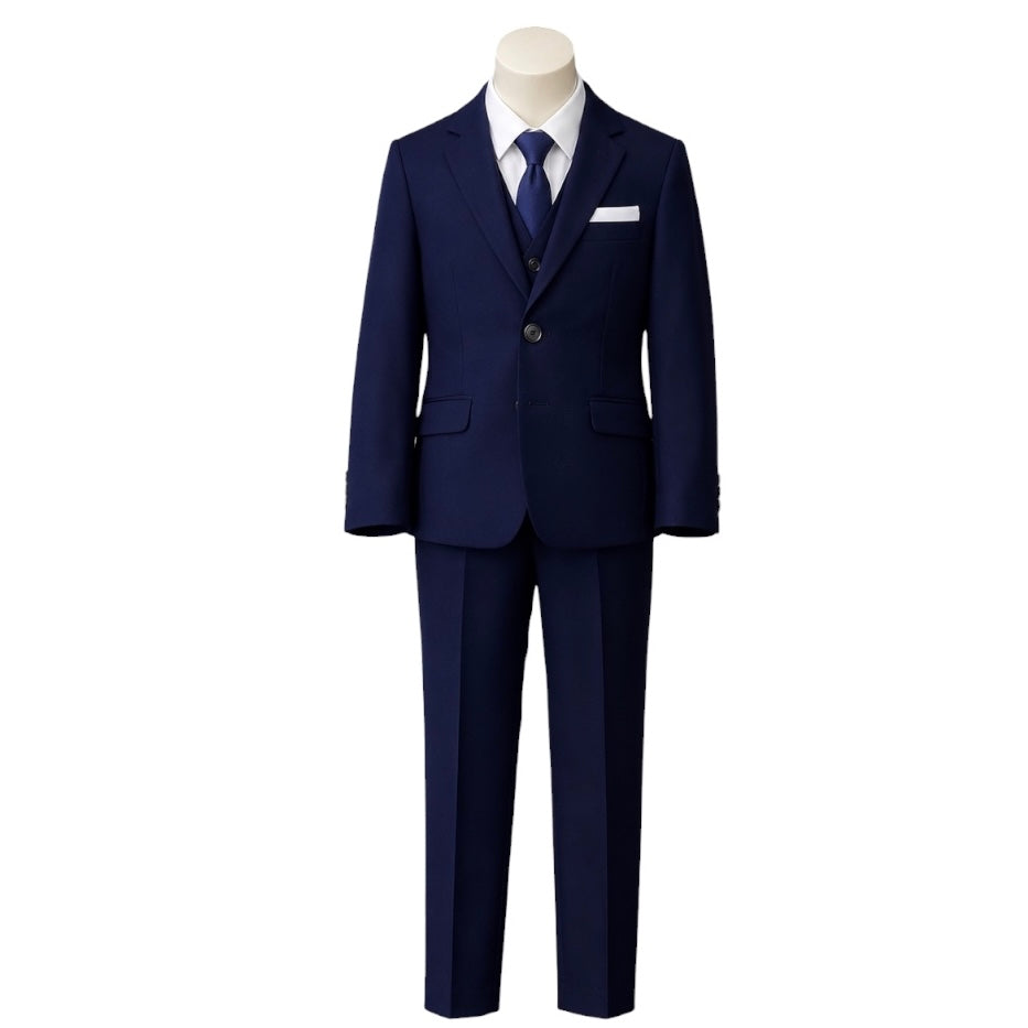 Debonair Slim Fit 7-Piece Navy Blue Suit