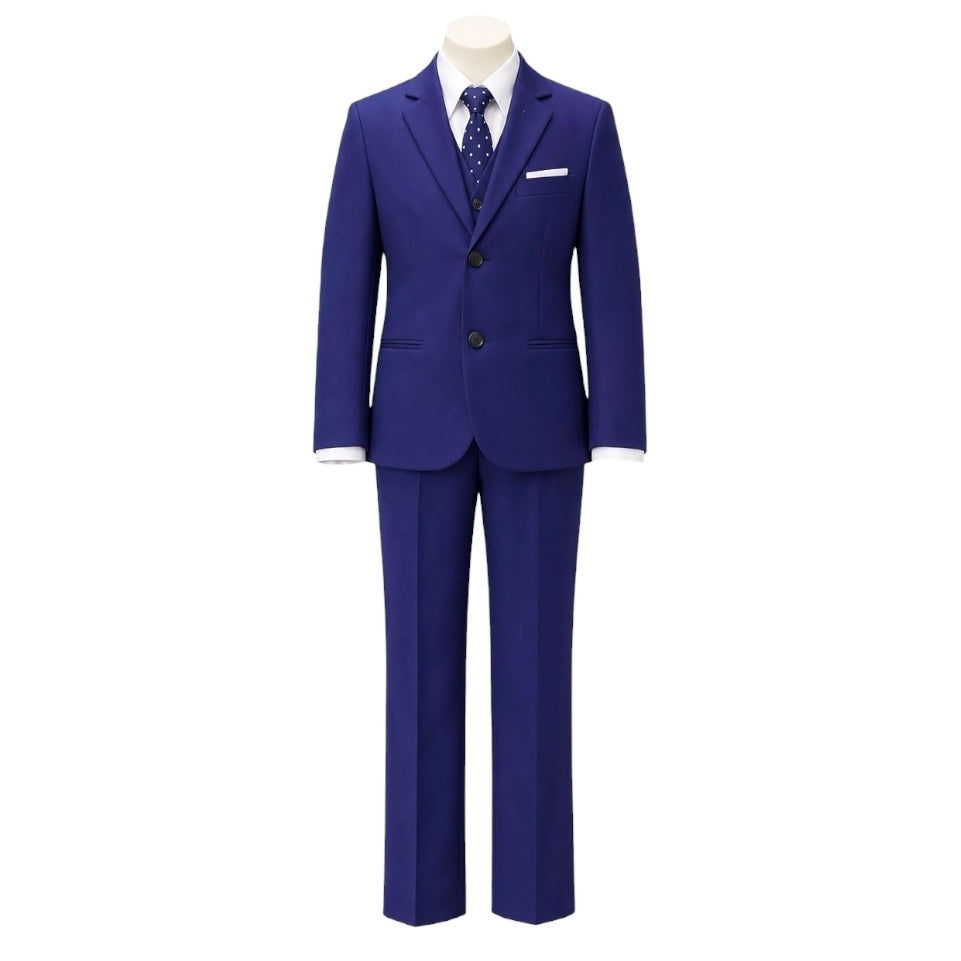 Mini World Modern Fit 5-Piece Purple Suit