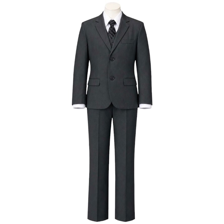 Fancy Kids Modern Fit 5-Piece Charcoal Suit
