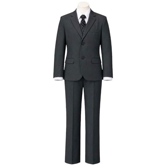 Fancy Kids Modern Fit 5-Piece Charcoal Suit