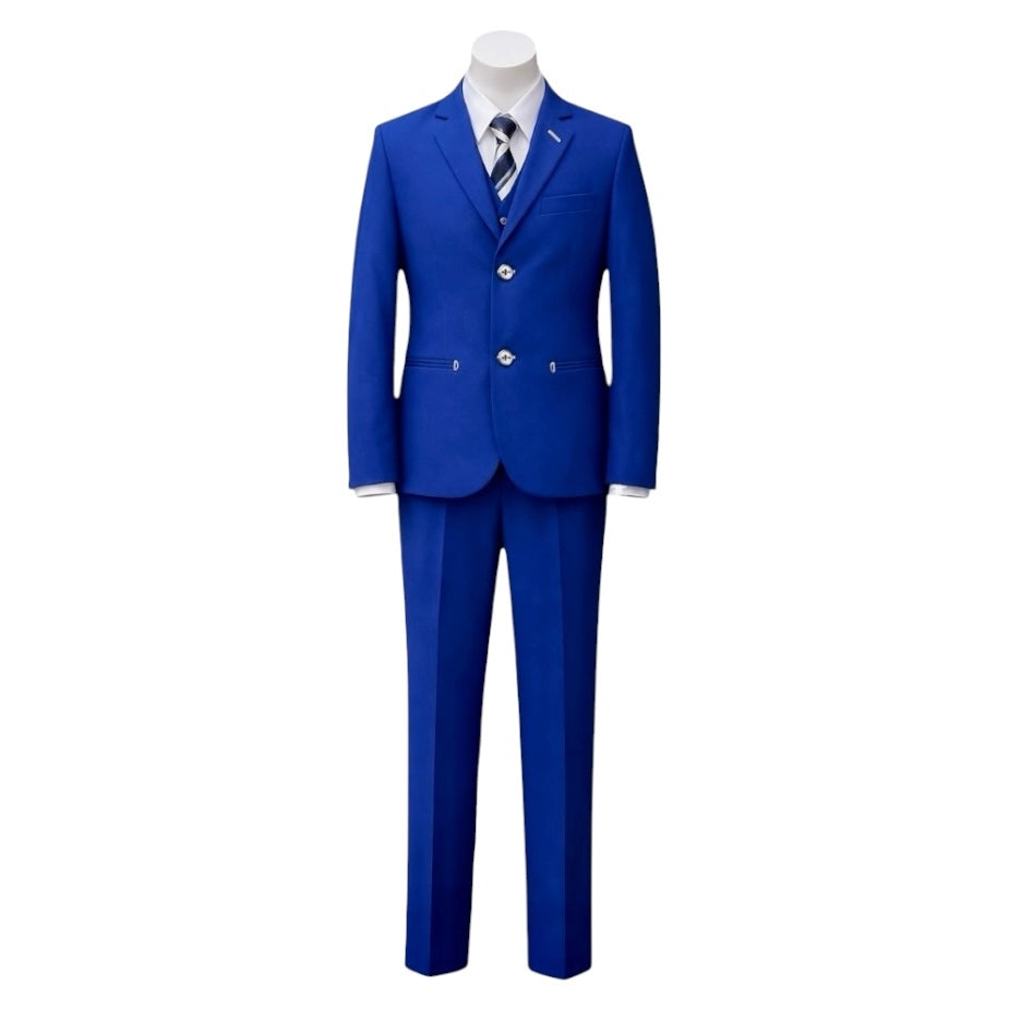 Mini World Modern Fit 5-Piece Royal Blue Suit
