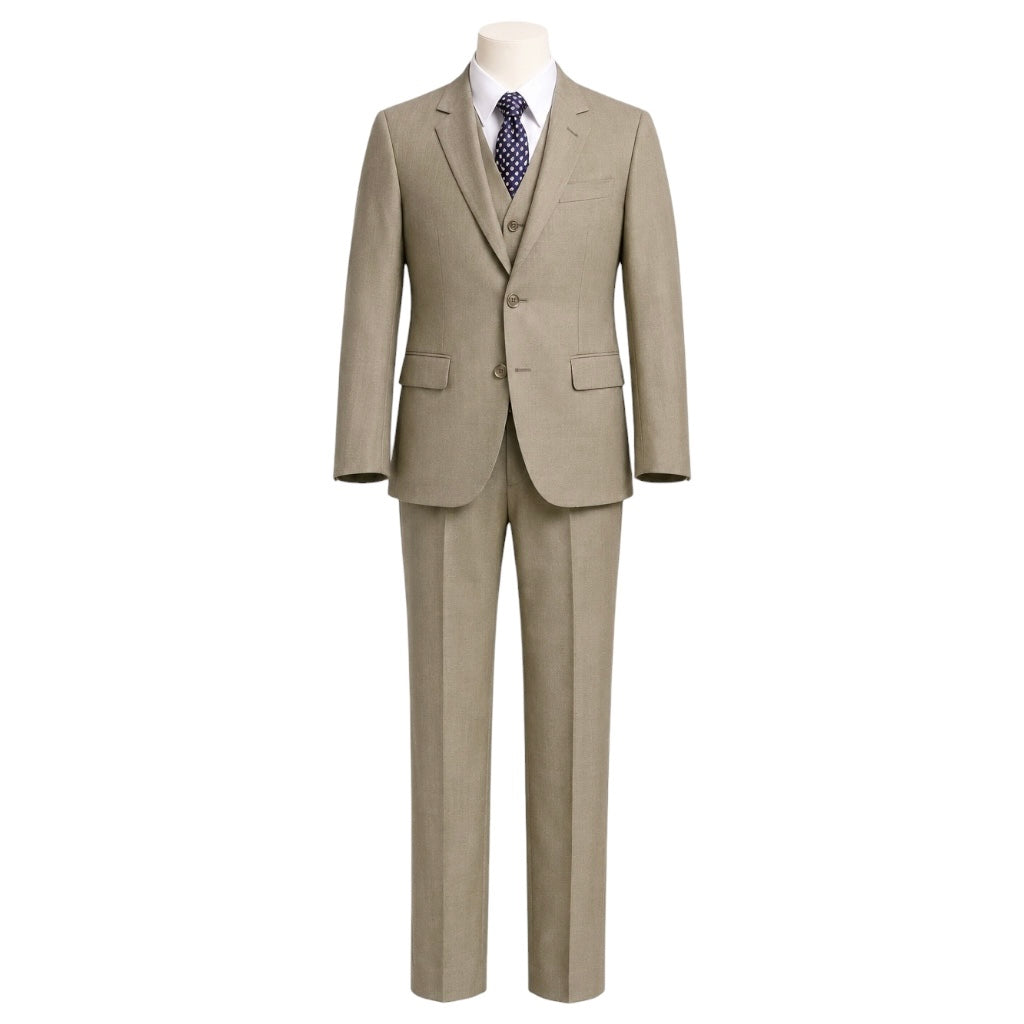 Mini World Classic Fit 5-Piece Oatmeal Suit