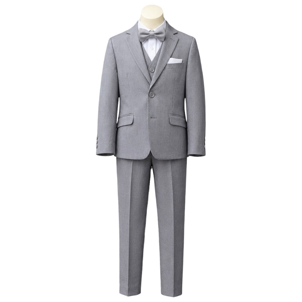 Debonair Slim Fit 7-Piece Light Grey Suit