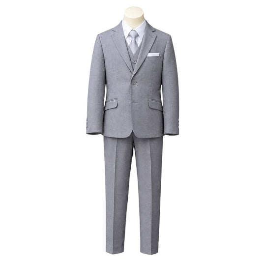 Debonair Slim Fit 7-Piece Light Grey Suit