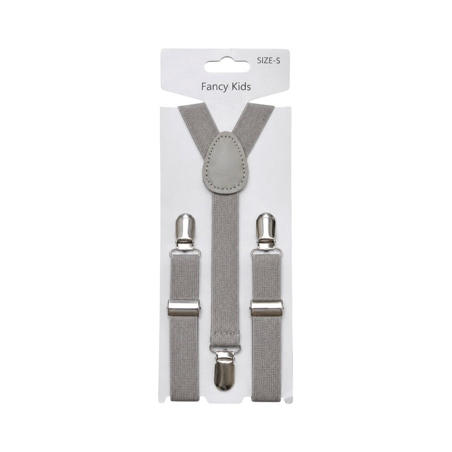 Fancy Kids Boys’ Grey Adjustable Suspenders