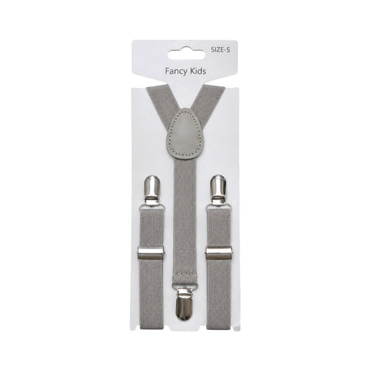 Fancy Kids Boys’ Grey Adjustable Suspenders