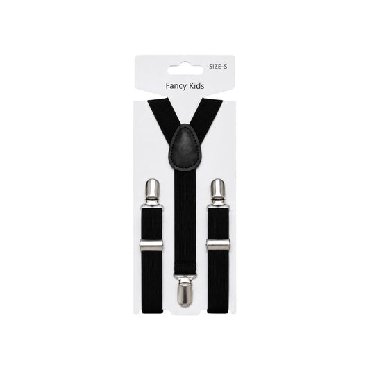 Fancy Kids Boys’ Black Adjustable Suspenders