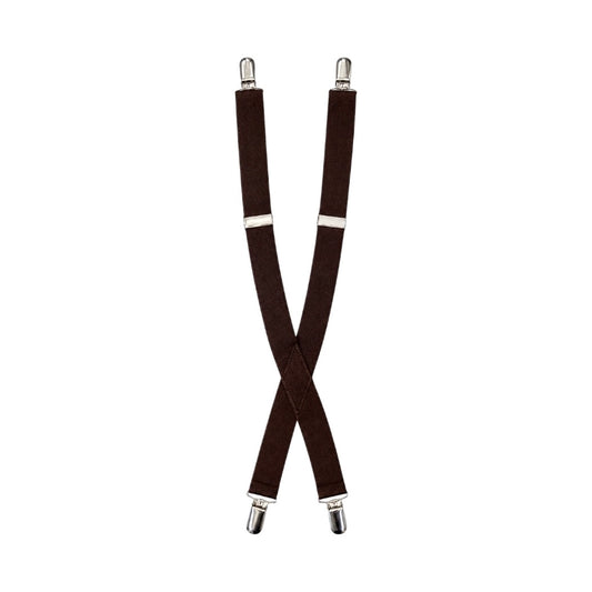 Boys’ Dark Brown Adjustable Suspenders