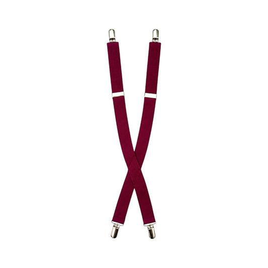 Boys’ Burgundy Adjustable Suspenders
