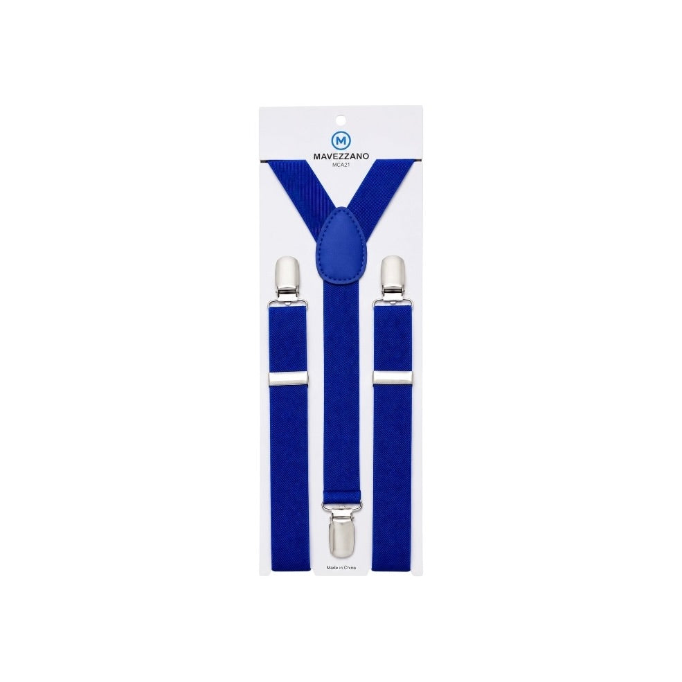 Mavezzano Boys’ Royal Blue Adjustable Suspenders