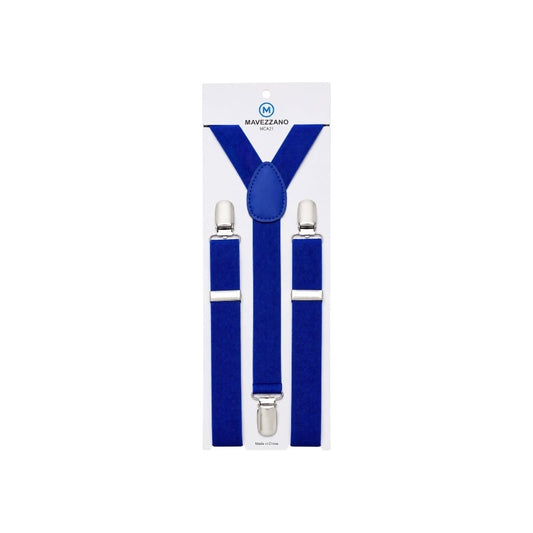 Mavezzano Boys’ Royal Blue Adjustable Suspenders